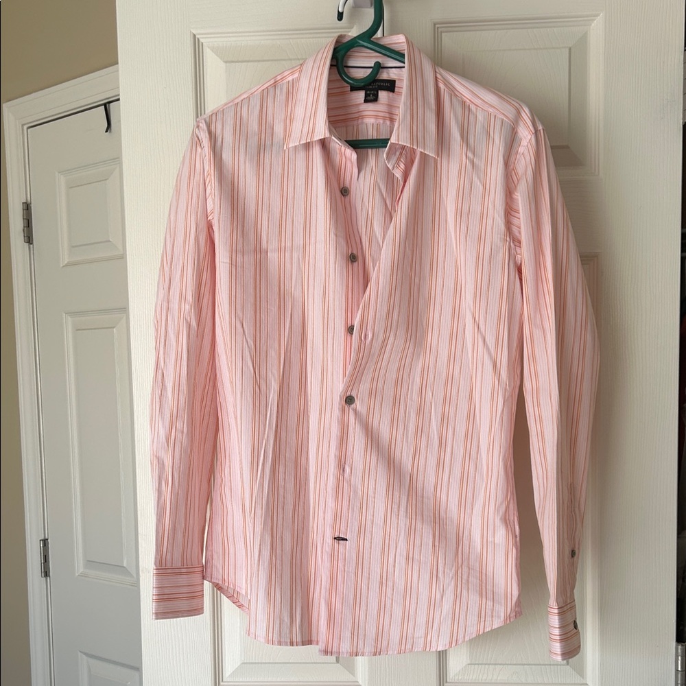 Banana Republic Light Pink Striped Button Down Shirt